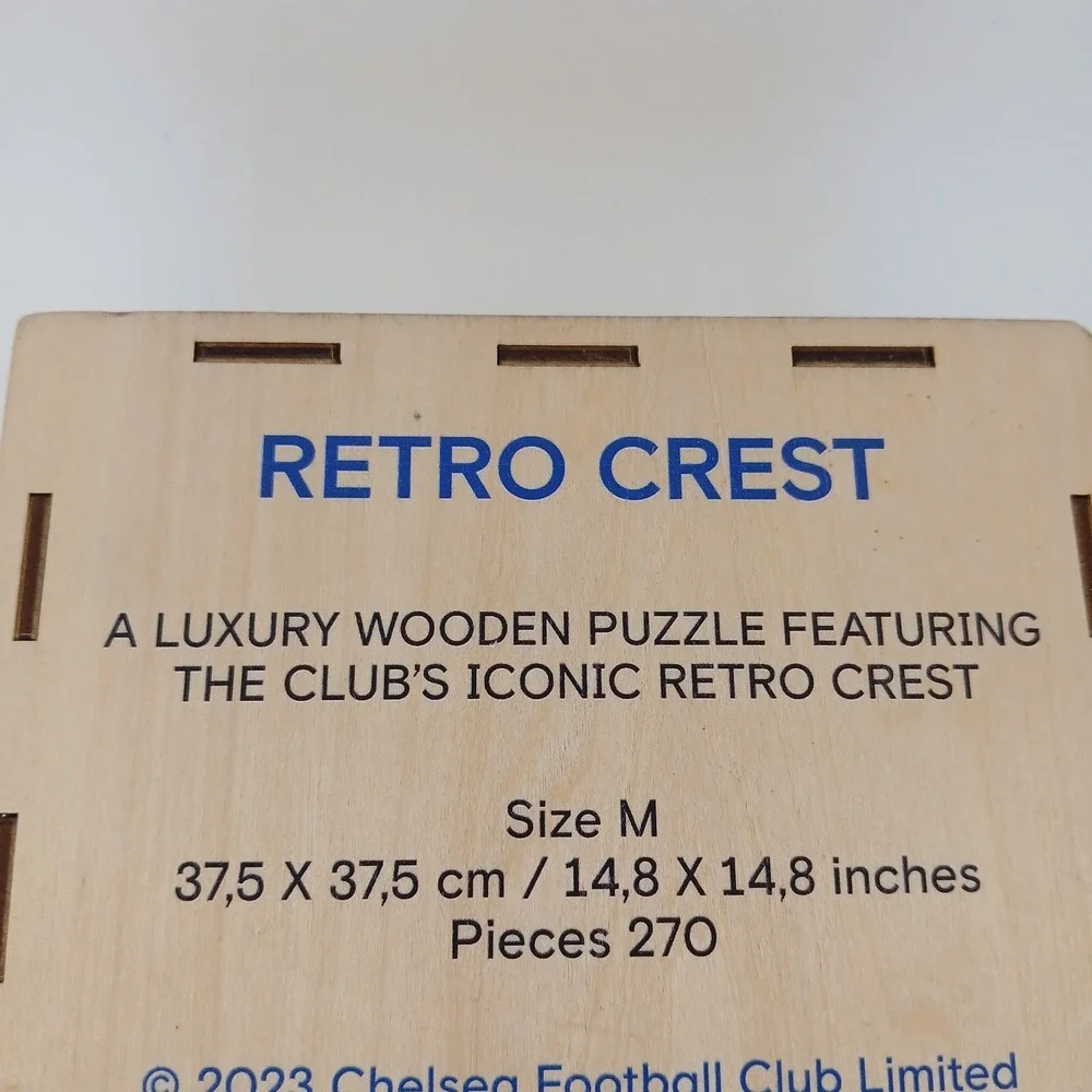 2023 Chelsea FC Retro Crest Wooden Puzzle + Stamford‎ Bridge Puzzle Set Complete